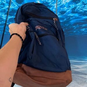 Navy jansport backpack